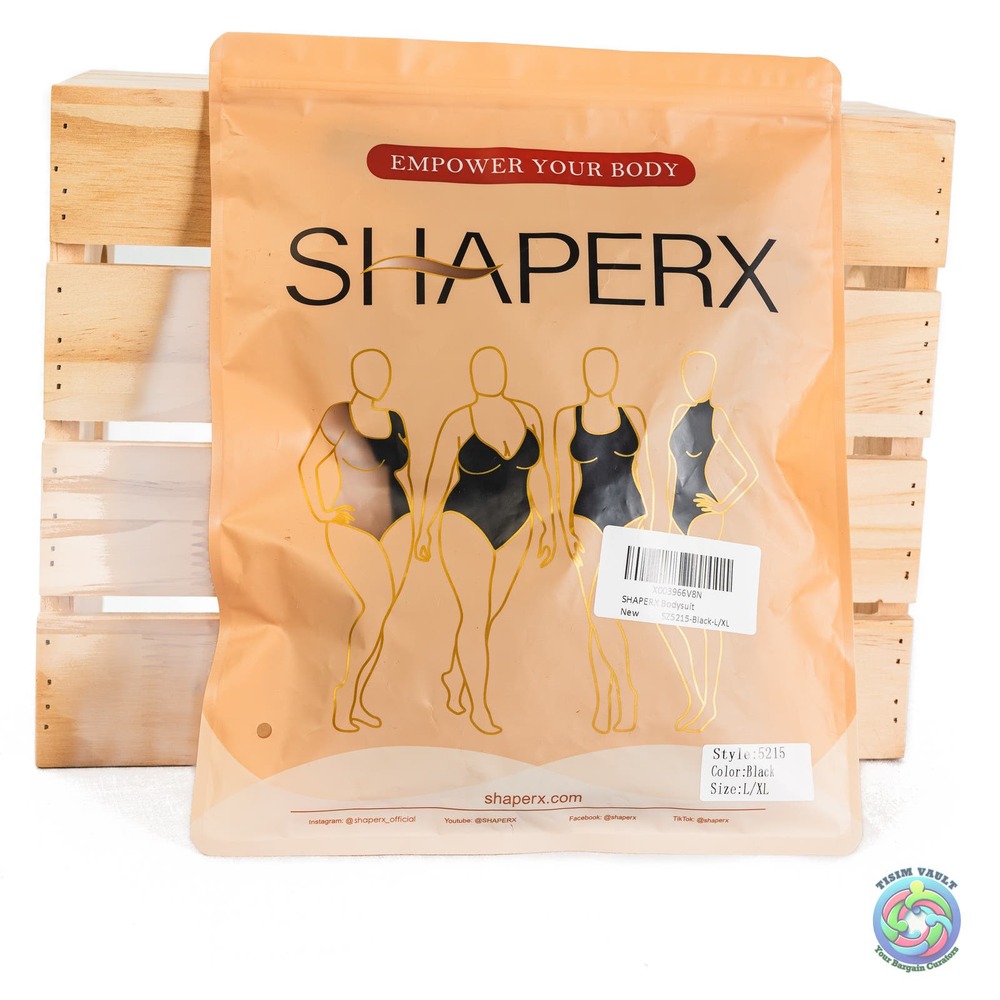 SHAPERX Bodysuit Beige Seamless Snatched Waist Control L/XL